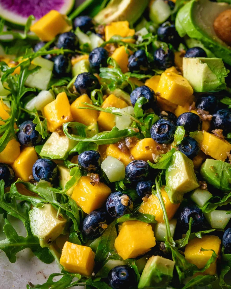 Mango Cucumber Salad with Blueberry and Avocado Mango