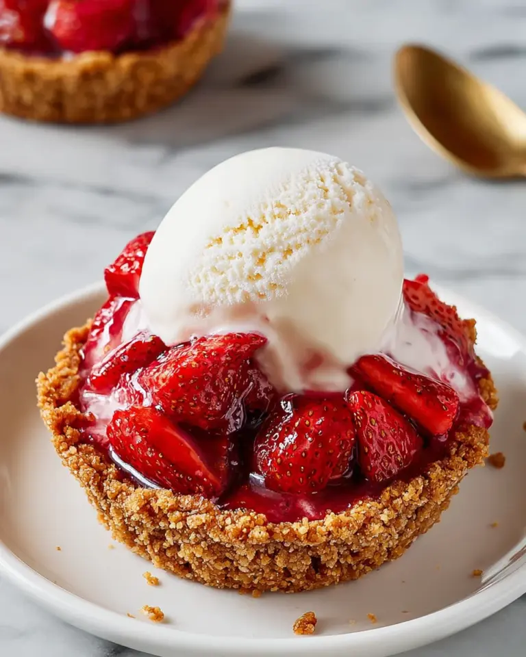 Mini Strawberry Ice Cream Pies
