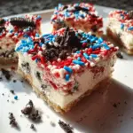 No Bake Fireworks Oreo Cheesecake bars No Bake Fireworks Oreo Cheesecake bars