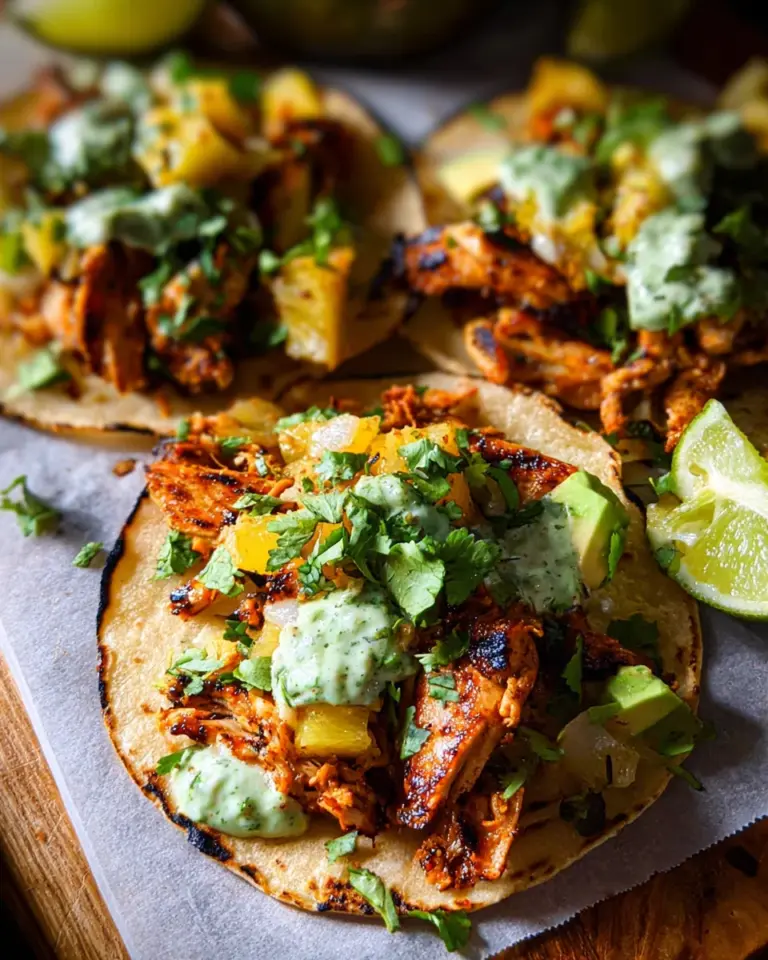 One Pan Chicken & Pineapple Tacos