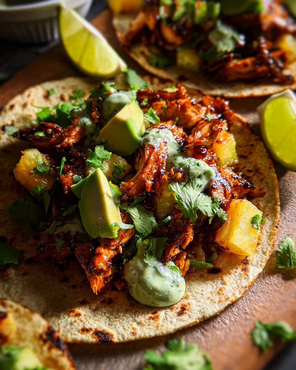 One Pan Chicken & Pineapple Tacos One