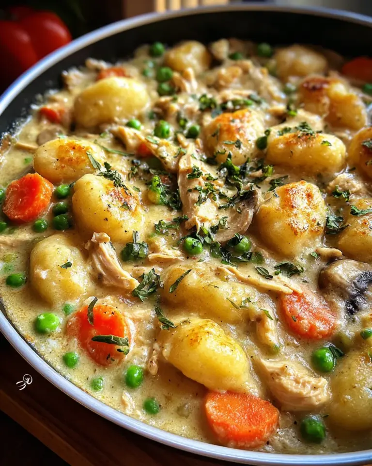 One Pot Gnocchi Chicken Pot Pie