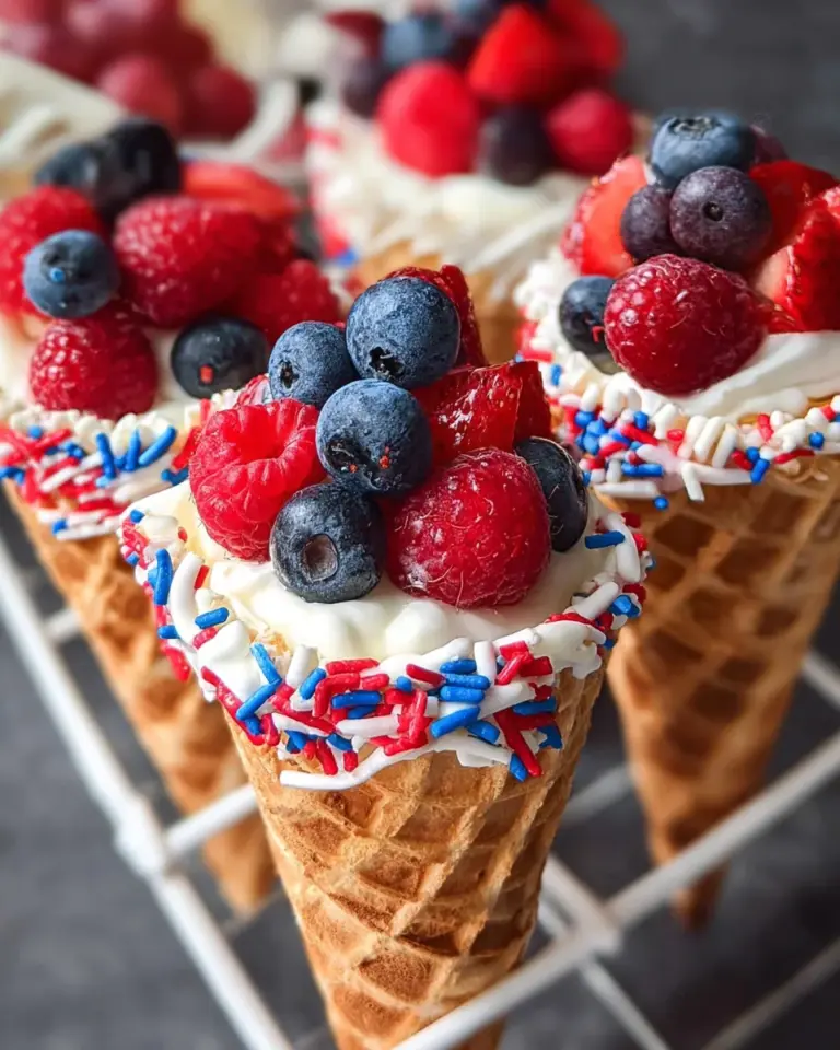 Patriotic Fruit Cones