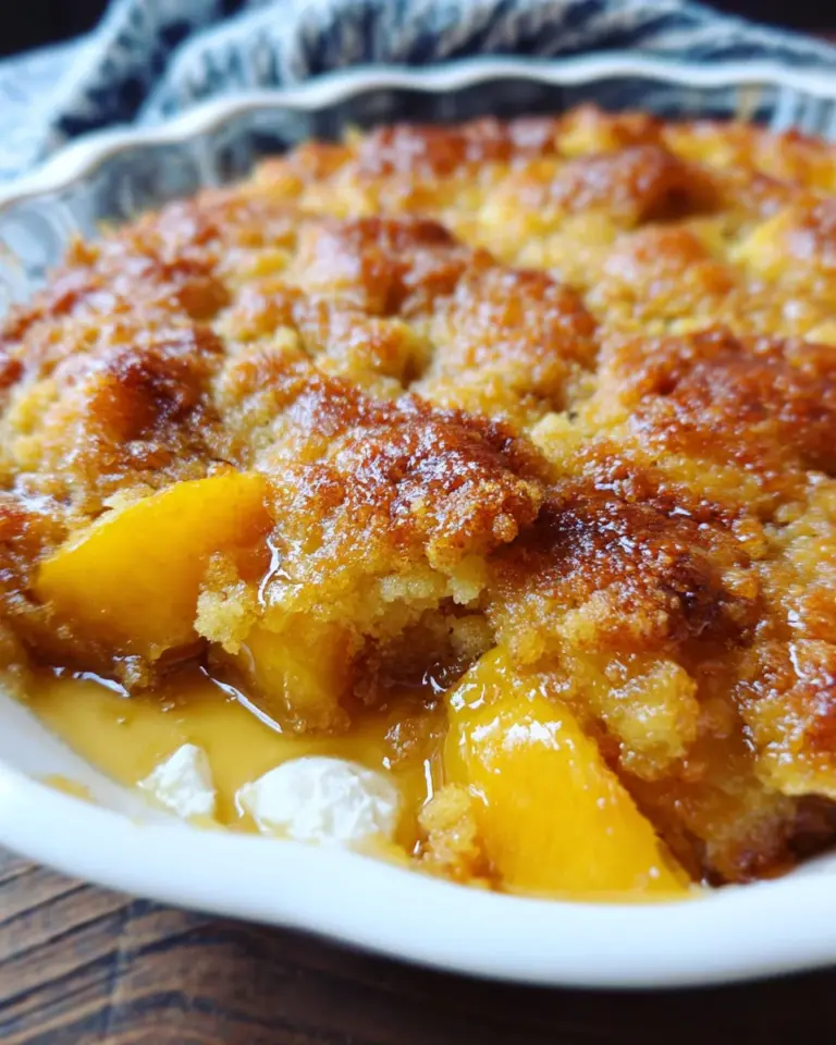 Peach Cobbler with Cake Mix