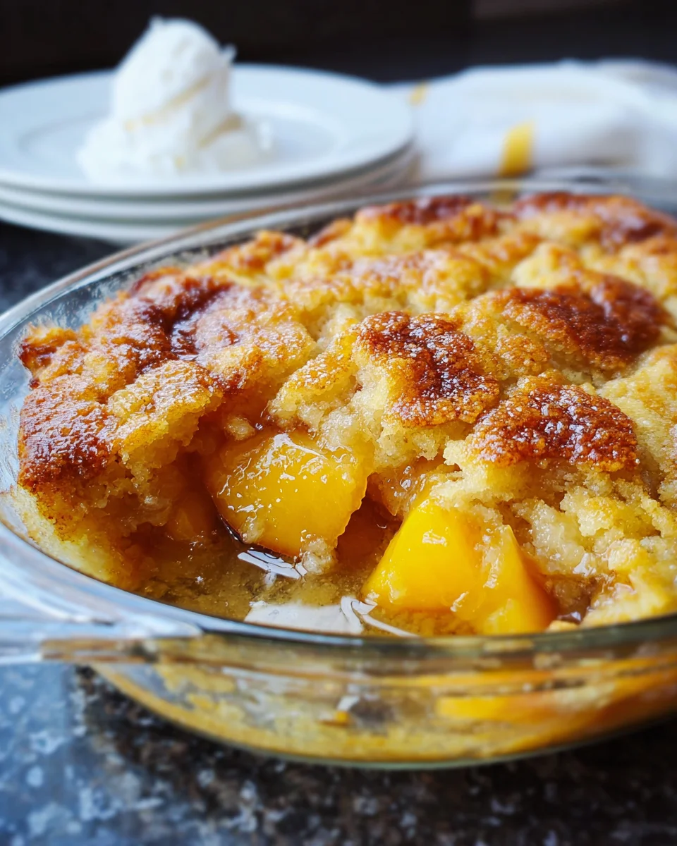 Peach Cobbler with Cake Mix Peach