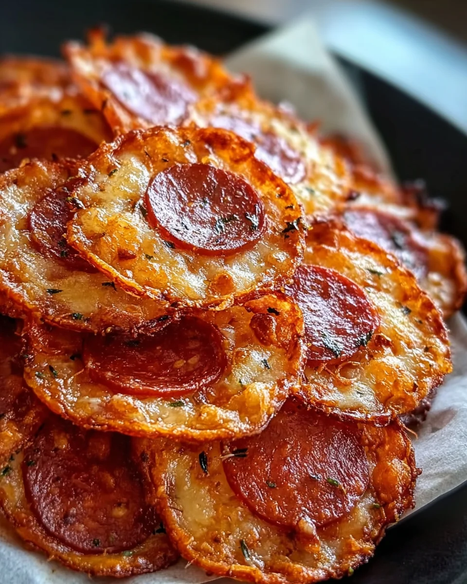 Pepperoni Cheese Crisps Pepperoni Cheese Crisps