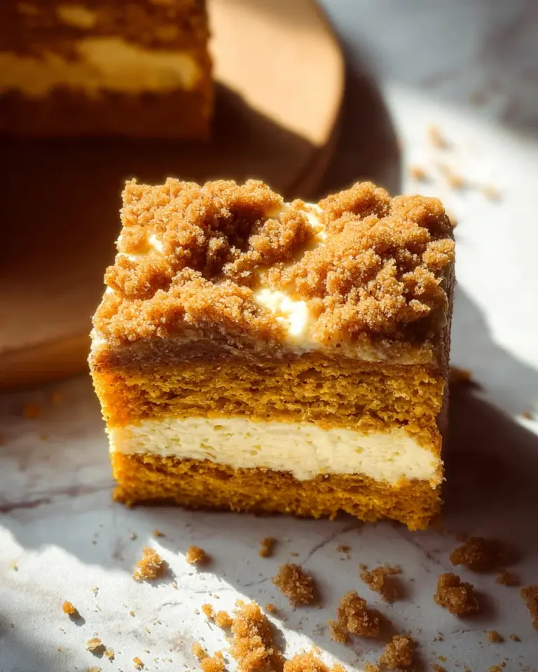 Pumpkin Crumb Cake with Cream Cheese Filling