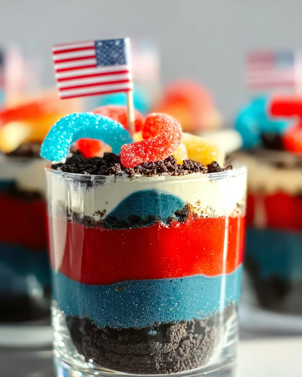 Red, White and Blue Dirt Cups