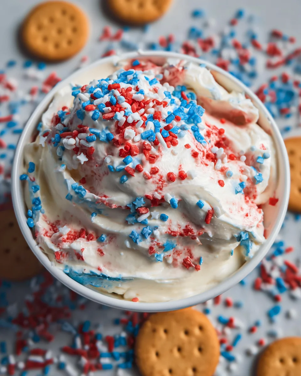 Red, White and Blue Funfetti Dip Red, White and Blue Funfetti Dip