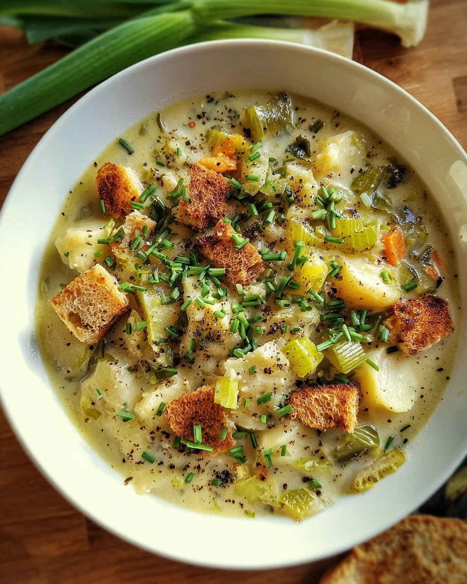 Rustic Potato Leek Soup Rustic