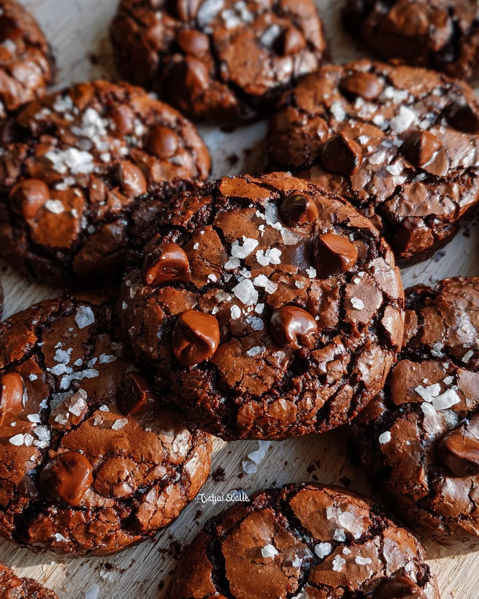 Salted Brownie Cookies Salted