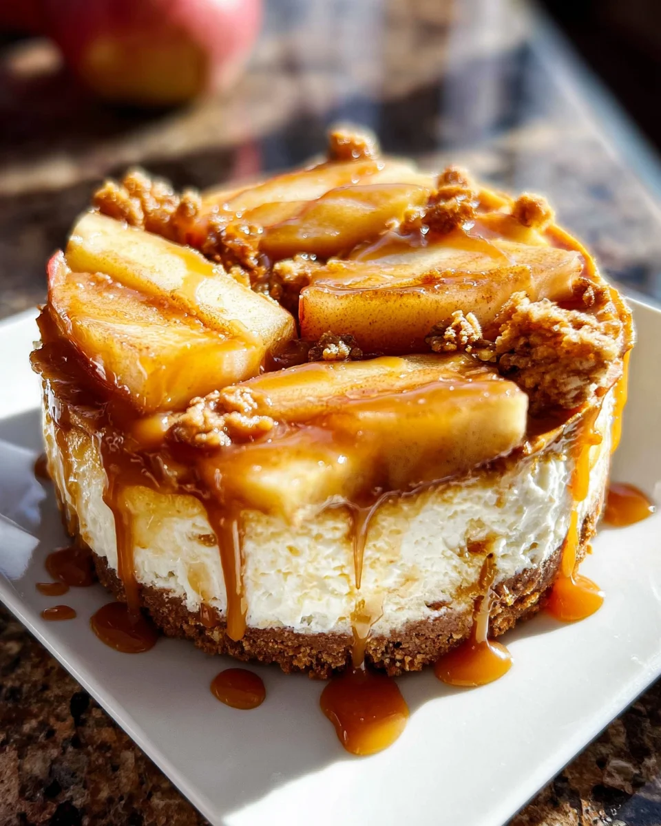 Salted Caramel Apple Pie Cheesecake Salted