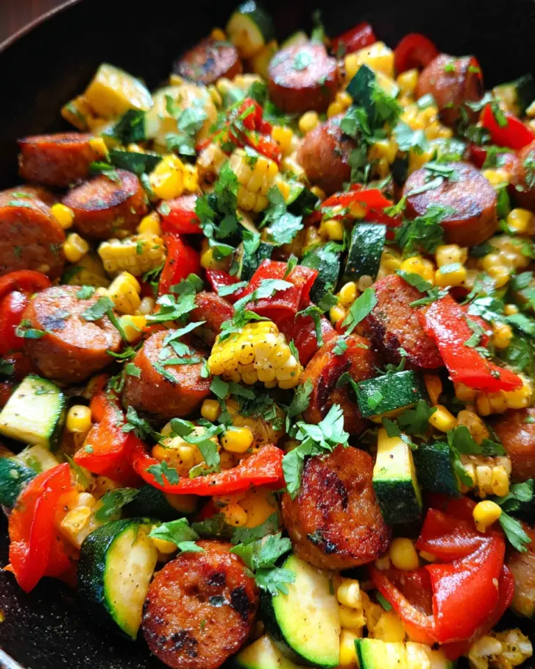 Sausage and Veggies Skillet - 30 Minute, One-Pan Meal