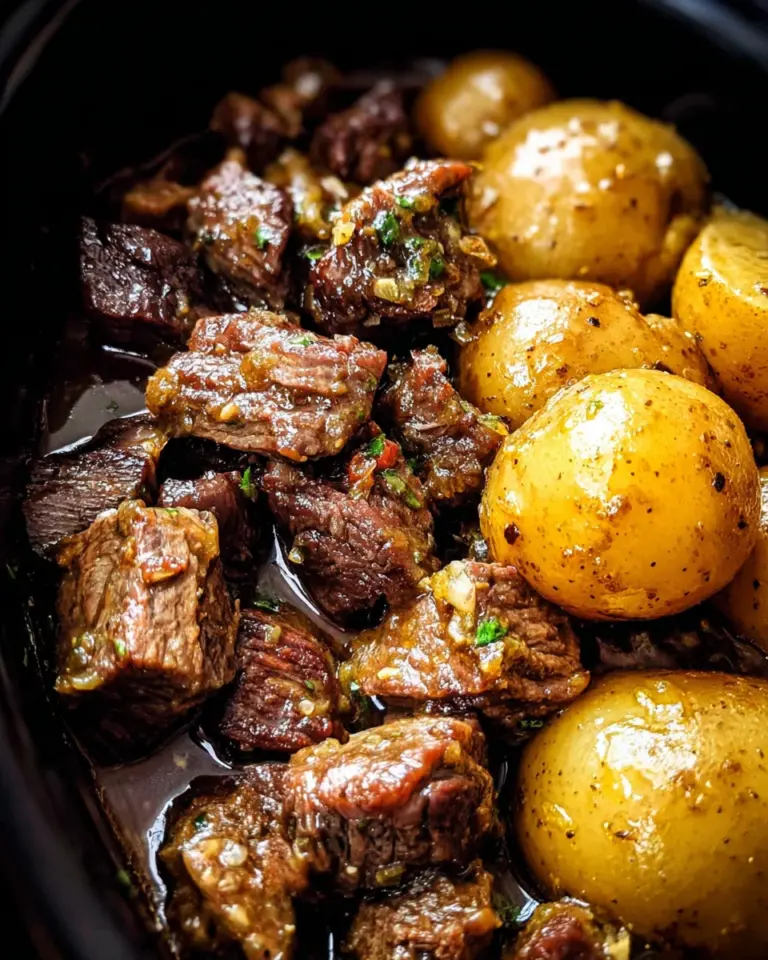 Slow Cooker Garlic Butter Beef Bites