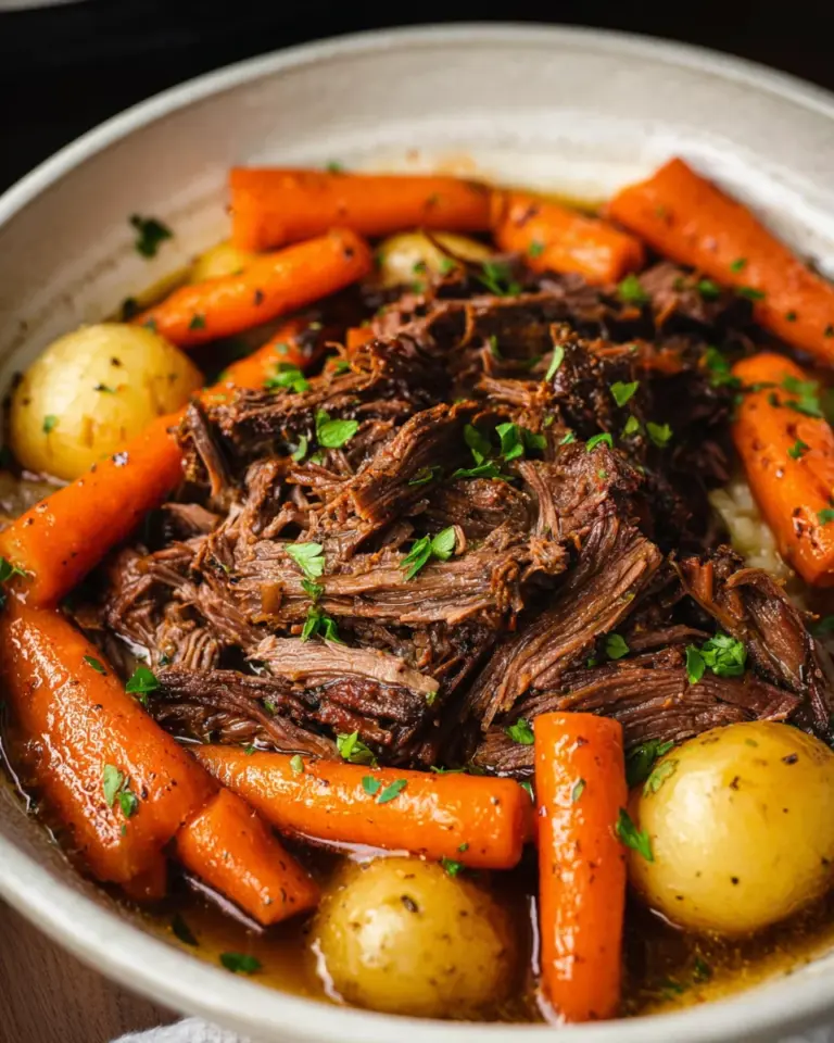 Slow Cooker Garlic Herb Pot Roast