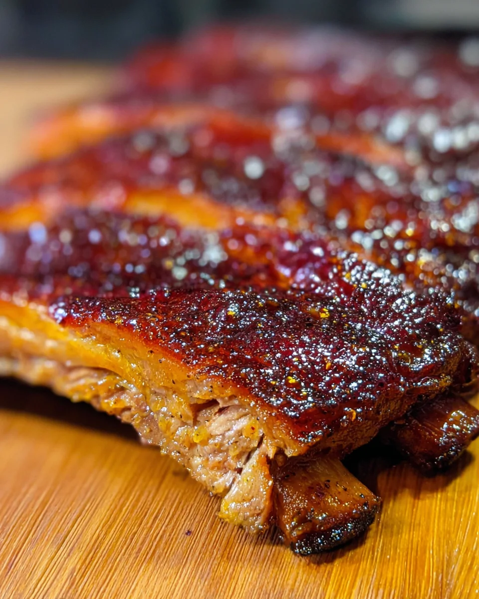 Smoked Pork Ribs in the Smoker Smoked