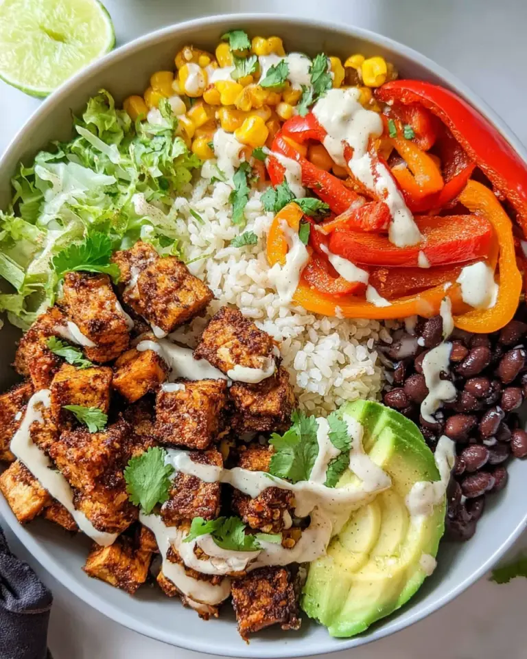 Spicy Baked Tofu Burrito Bowl