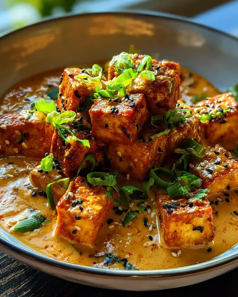 Spicy Tofu with Creamy Coconut Sauce
