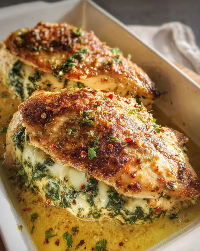 Spinach Stuffed Chicken Fillets