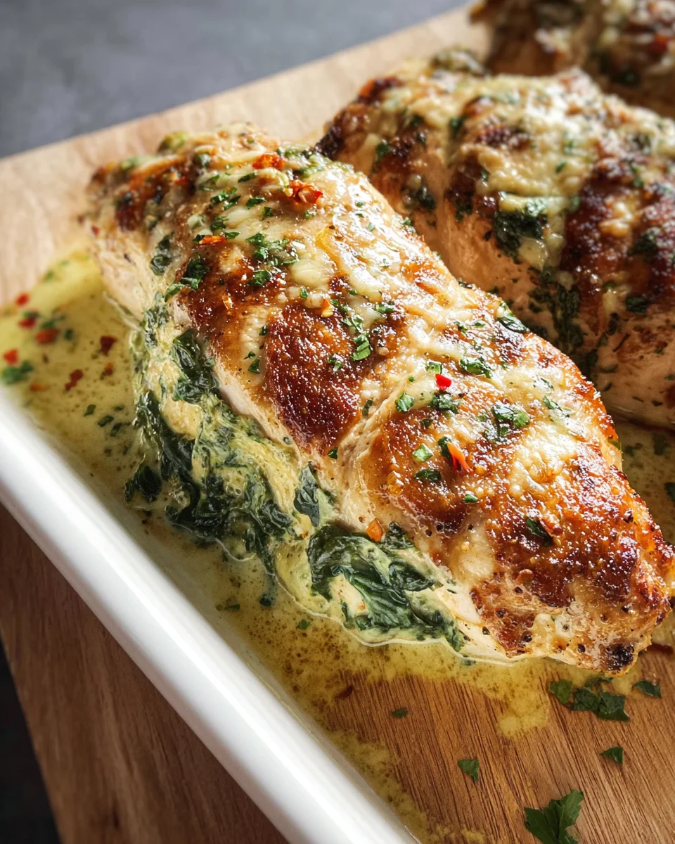 Spinach Stuffed Chicken Fillets Spinach