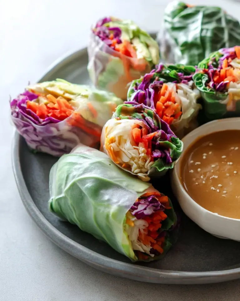 Spring Rolls With Peanut Sauce