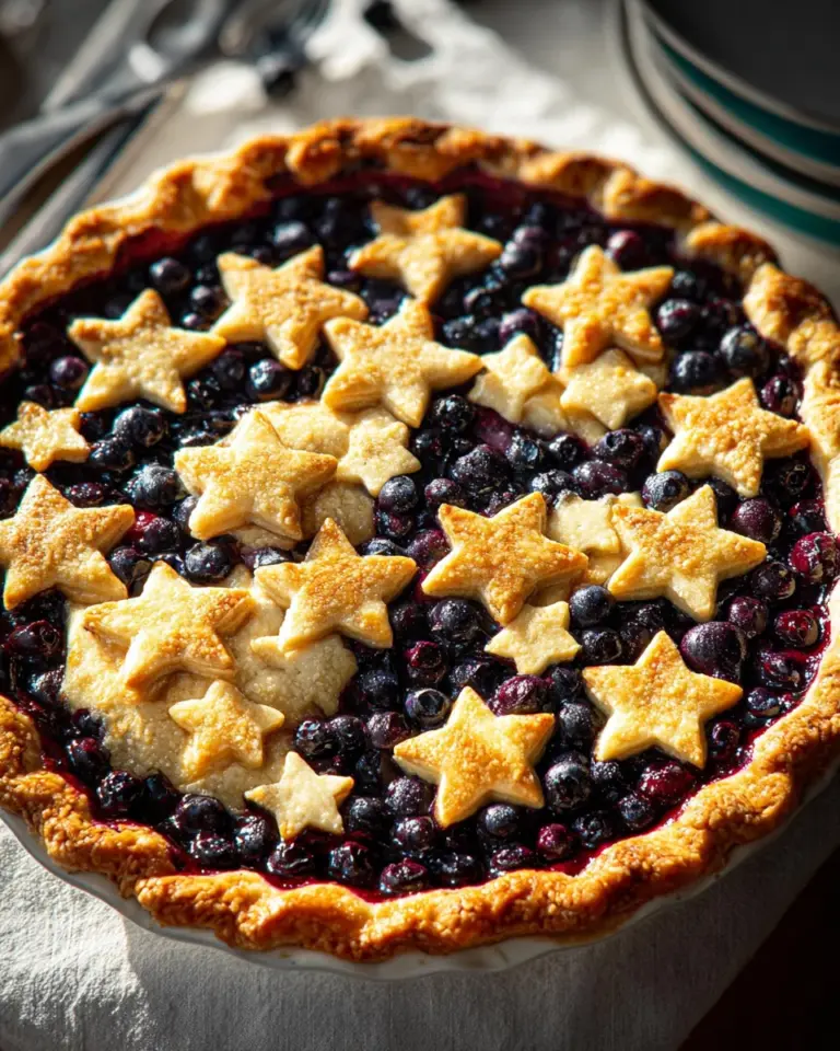 Star-Studded Blueberry Pie