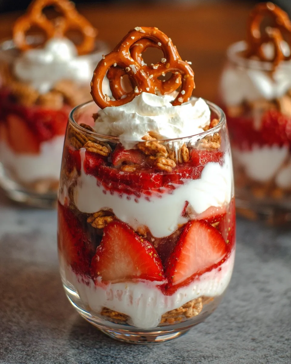 Strawberry Pretzel Salad Parfaits