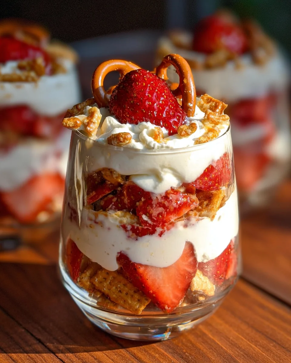 Strawberry Pretzel Salad Parfaits Strawberry