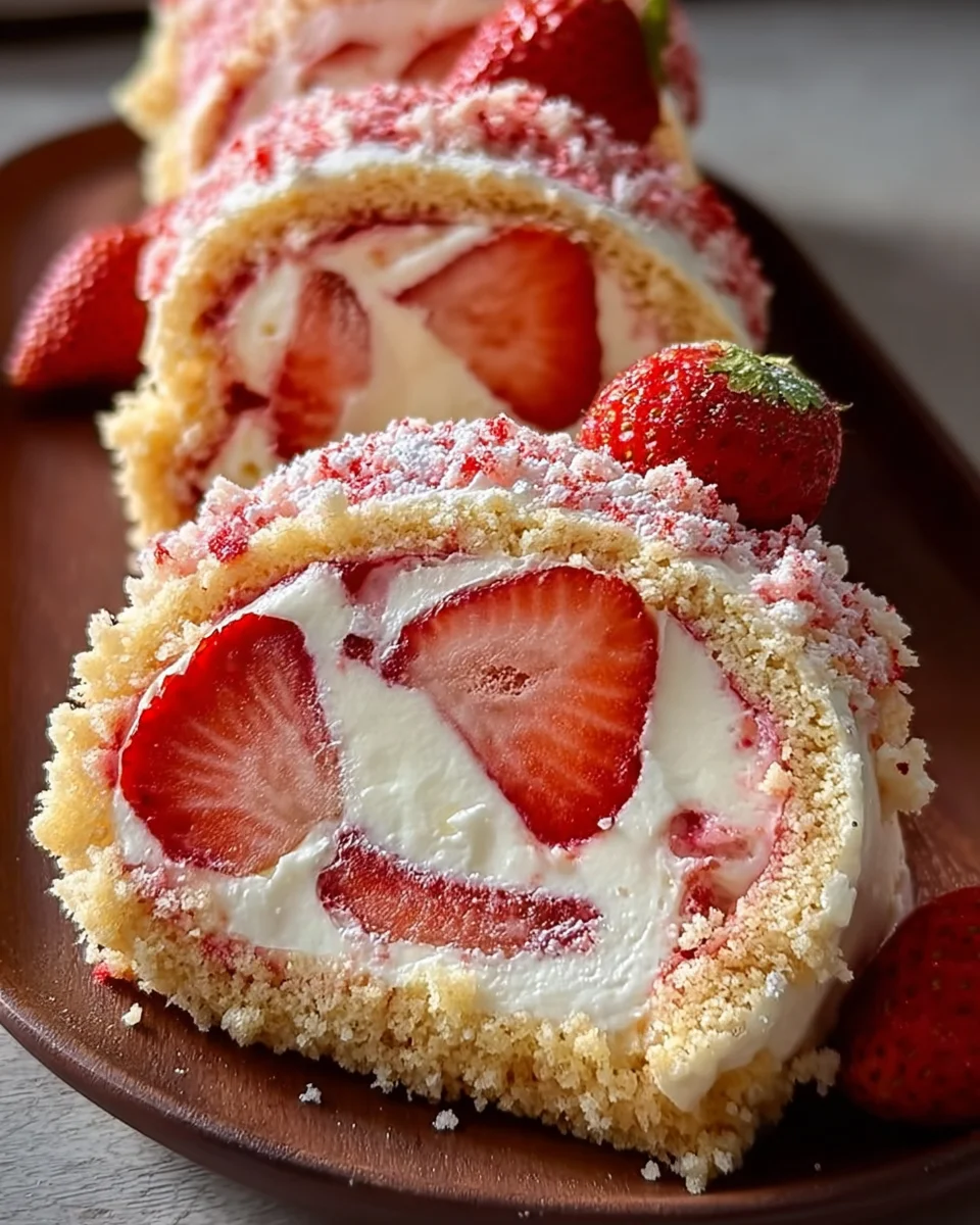 Strawberry Shortcake Cheesecake Rolls
