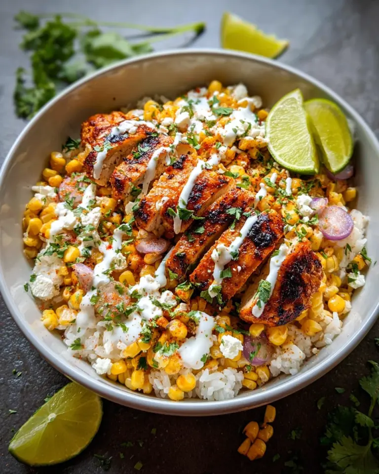Street Corn Chicken Rice Bowl