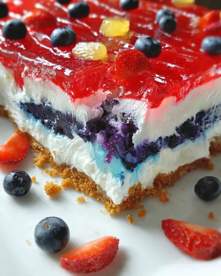Summer Berry Jello Lasagna