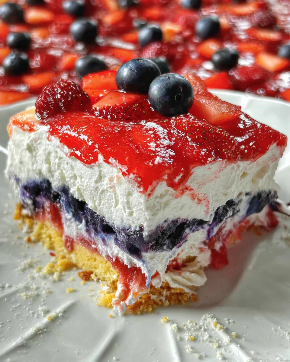 Summer Berry Jello Lasagna Summer