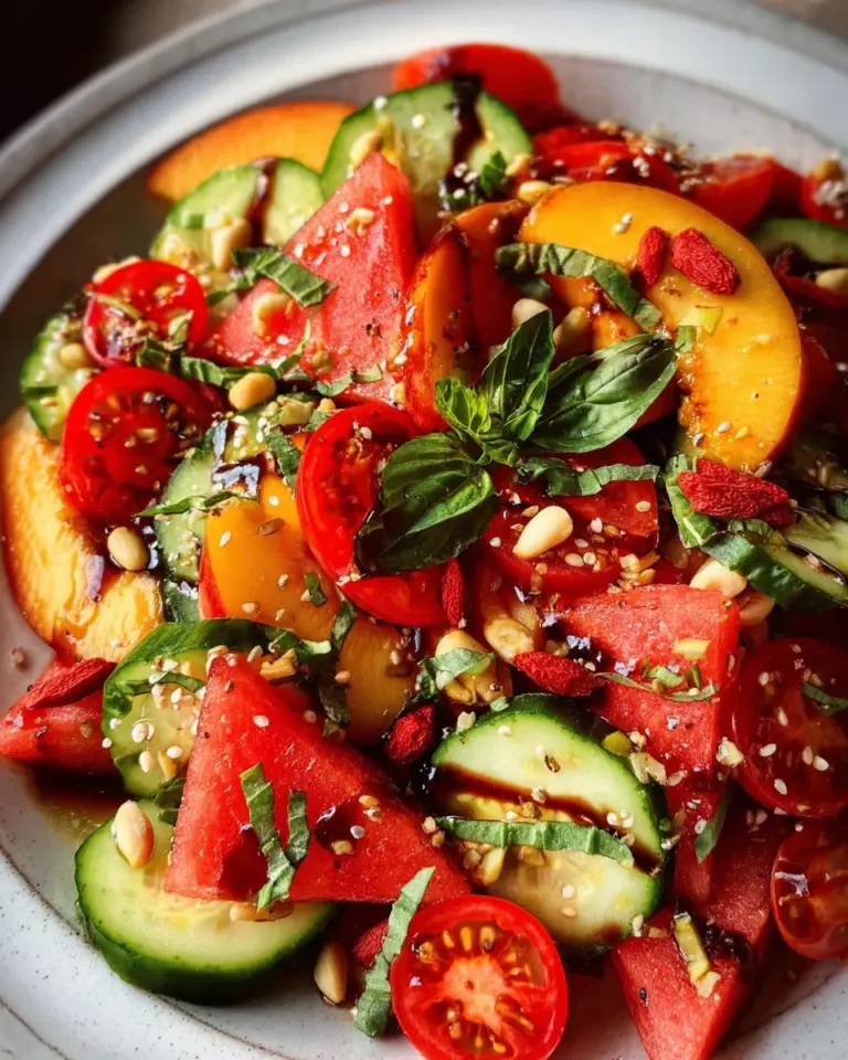 Summer Peach Watermelon Salad
