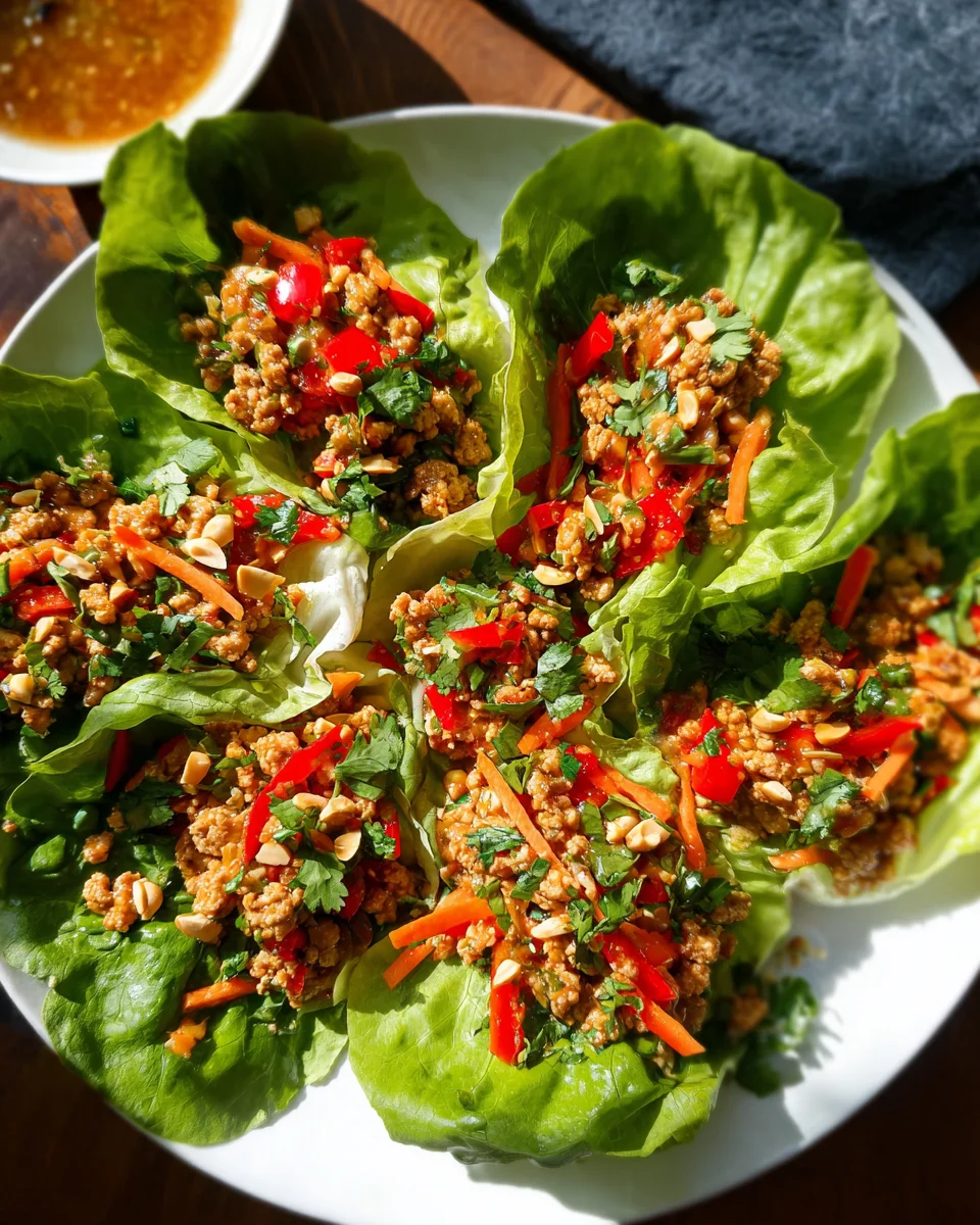 Thai Chicken Lettuce Wraps Thai