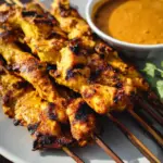 Thai Chicken Satay with Spicy Peanut Dipping Sauce Thai Chicken Satay with Spicy Peanut Dipping Sauce