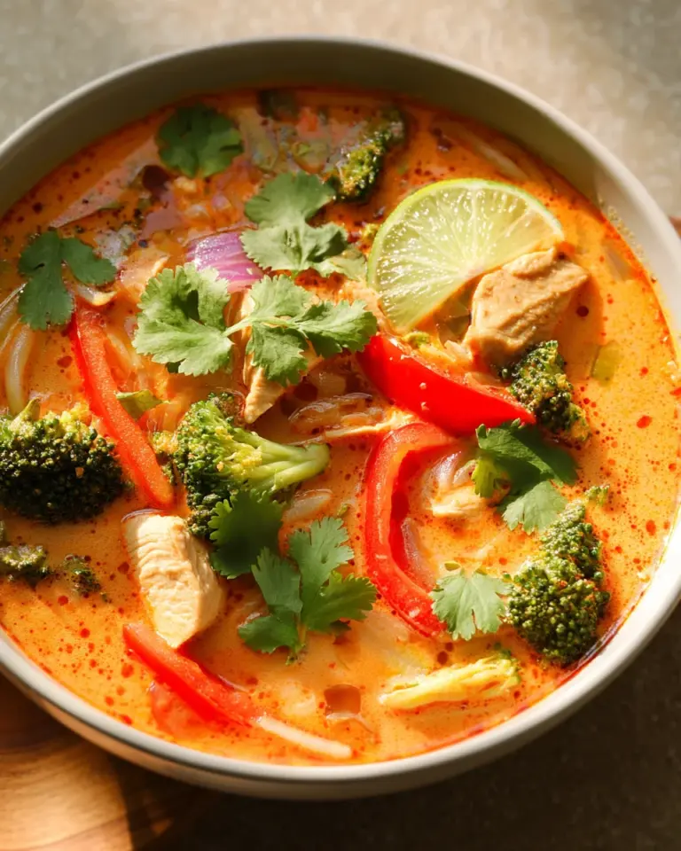 Thai Coconut Curry Chicken Soup