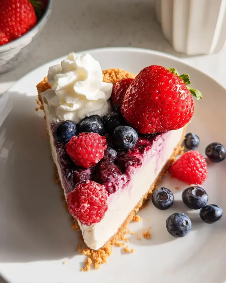 Triple Berry No-Bake Cheesecake