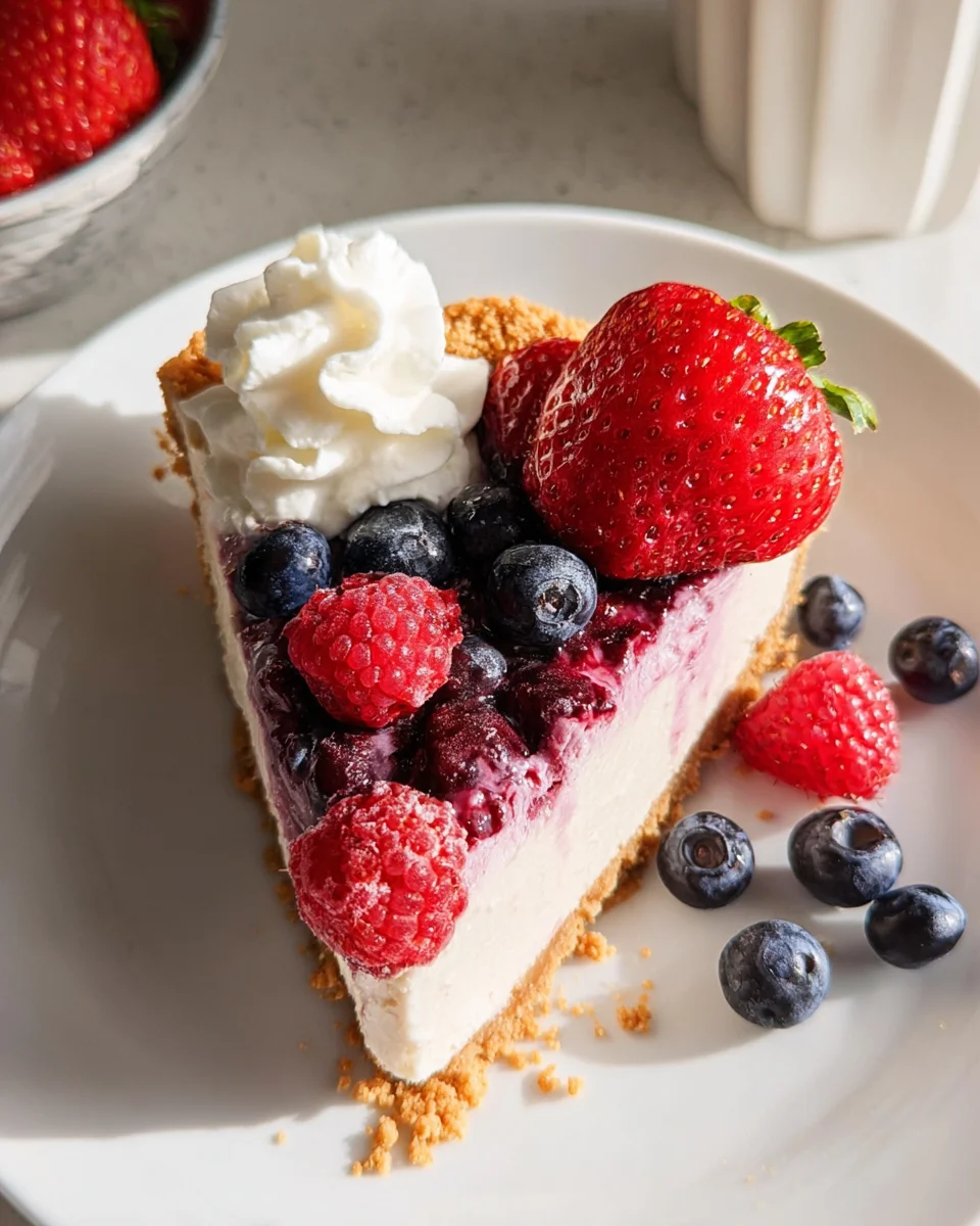 Triple Berry No-Bake Cheesecake Triple Berry No-Bake Cheesecake