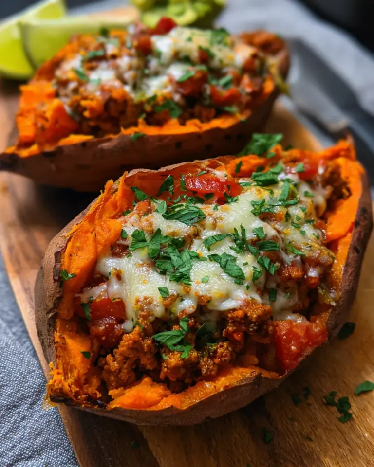 Turkey Taco Stuffed Sweet Potatoes