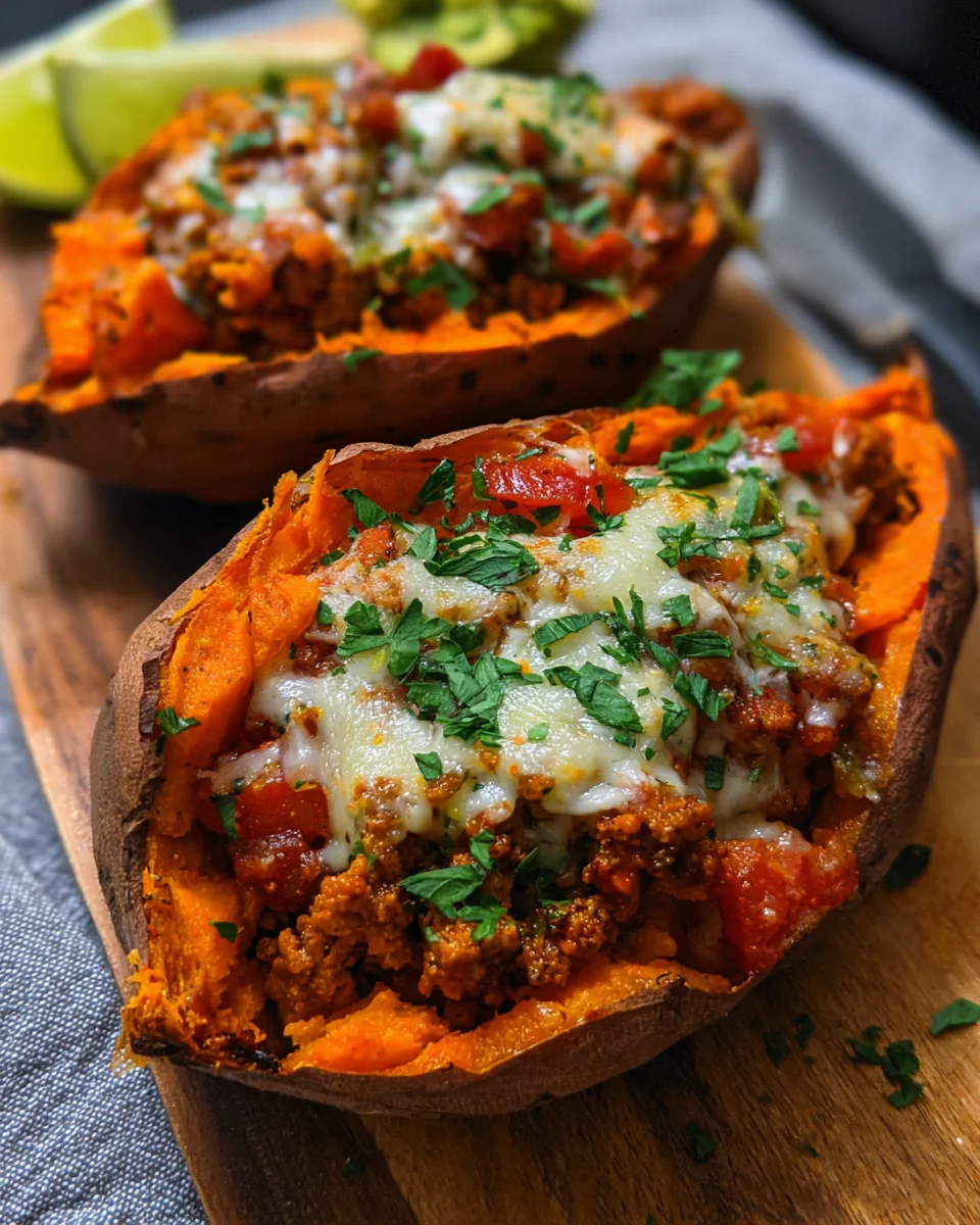 Turkey Taco Stuffed Sweet Potatoes Turkey Taco Stuffed Sweet Potatoes