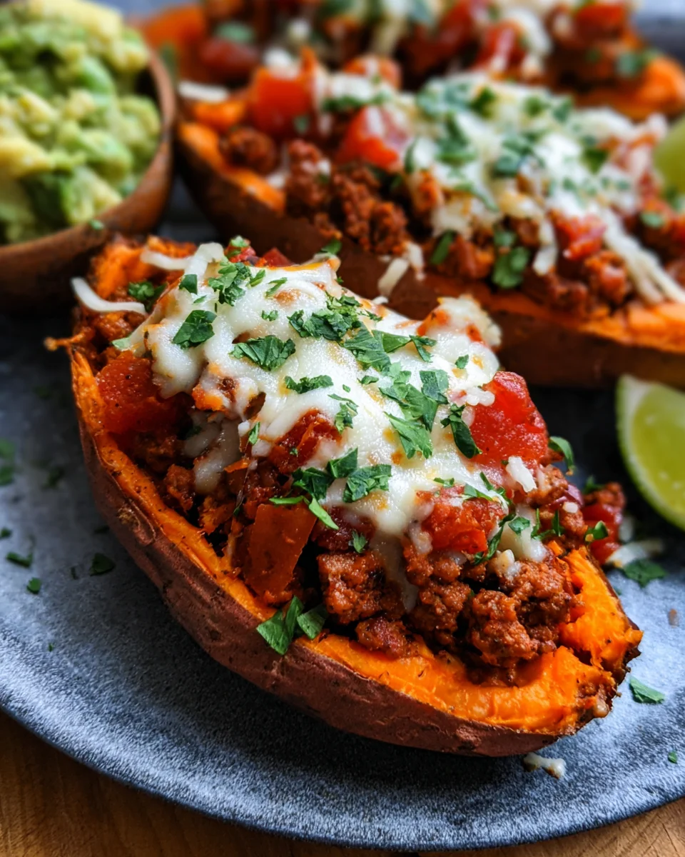 Turkey Taco Stuffed Sweet Potatoes Turkey