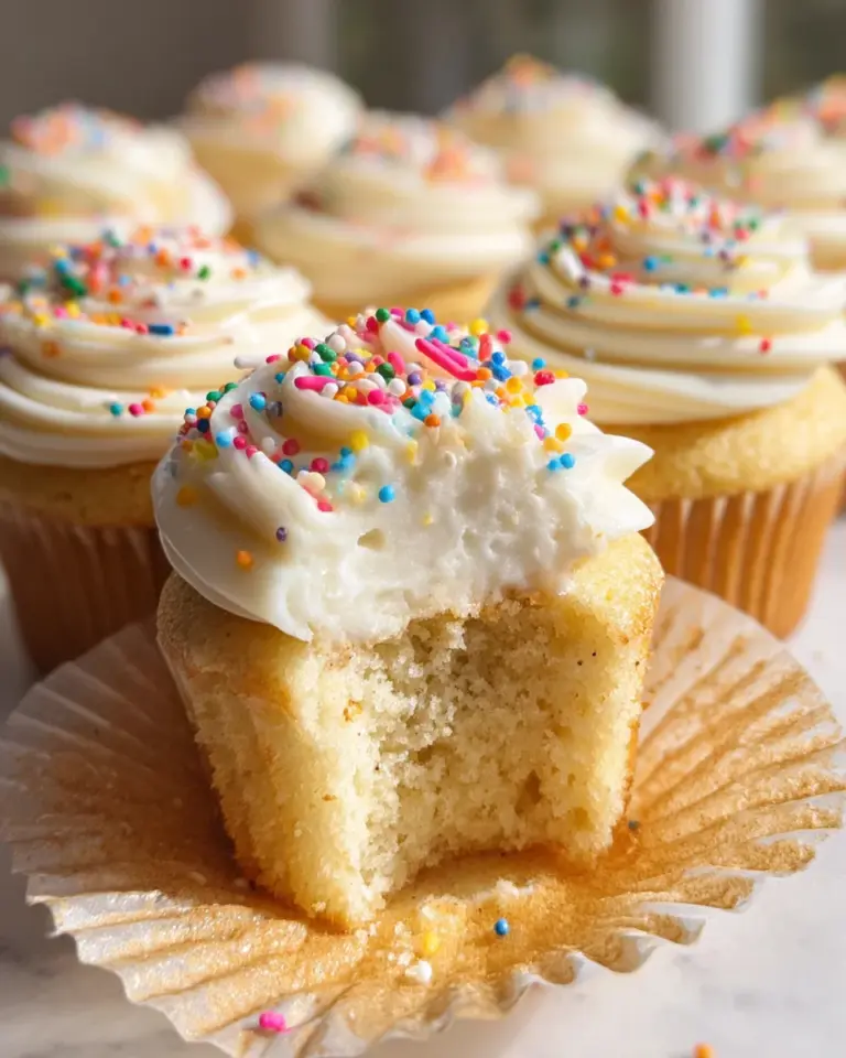 Vanilla Birthday Cupcakes