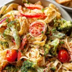 Vegan Pasta Primavera with Creamy Garlic Cashew Sauce Vegan Pasta Primavera with Creamy Garlic Cashew Sauce