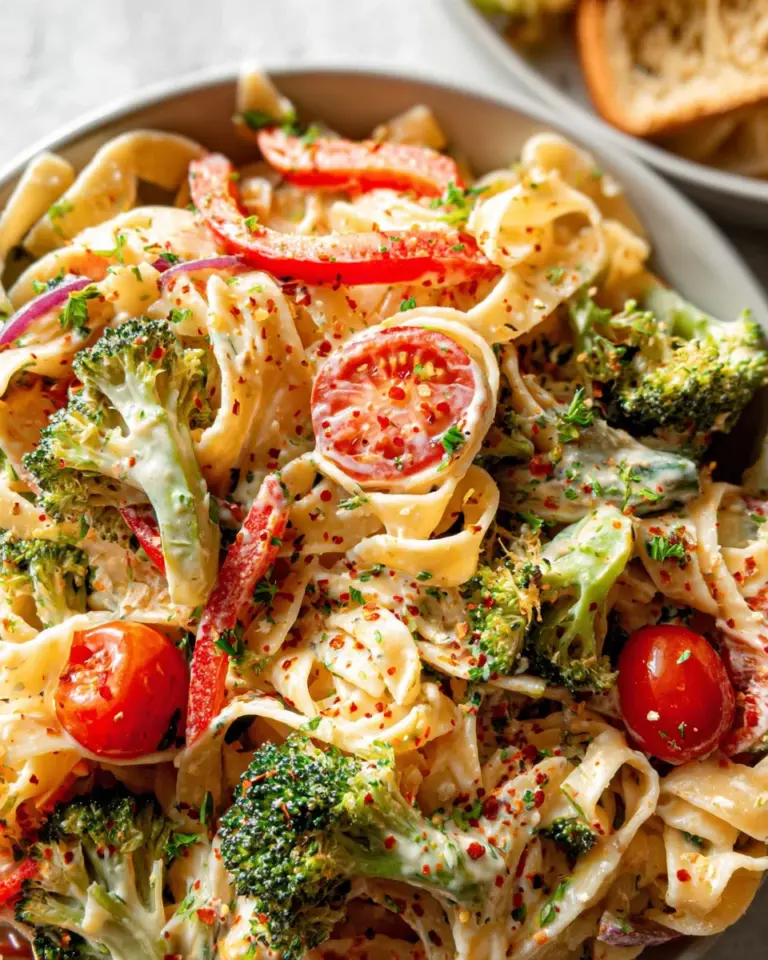 Vegan Pasta Primavera with Creamy Garlic Cashew Sauce