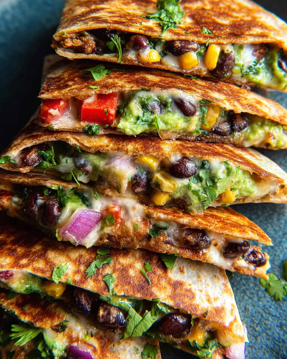 Vegan Quesadillas with Black Beans and Avocado Vegan