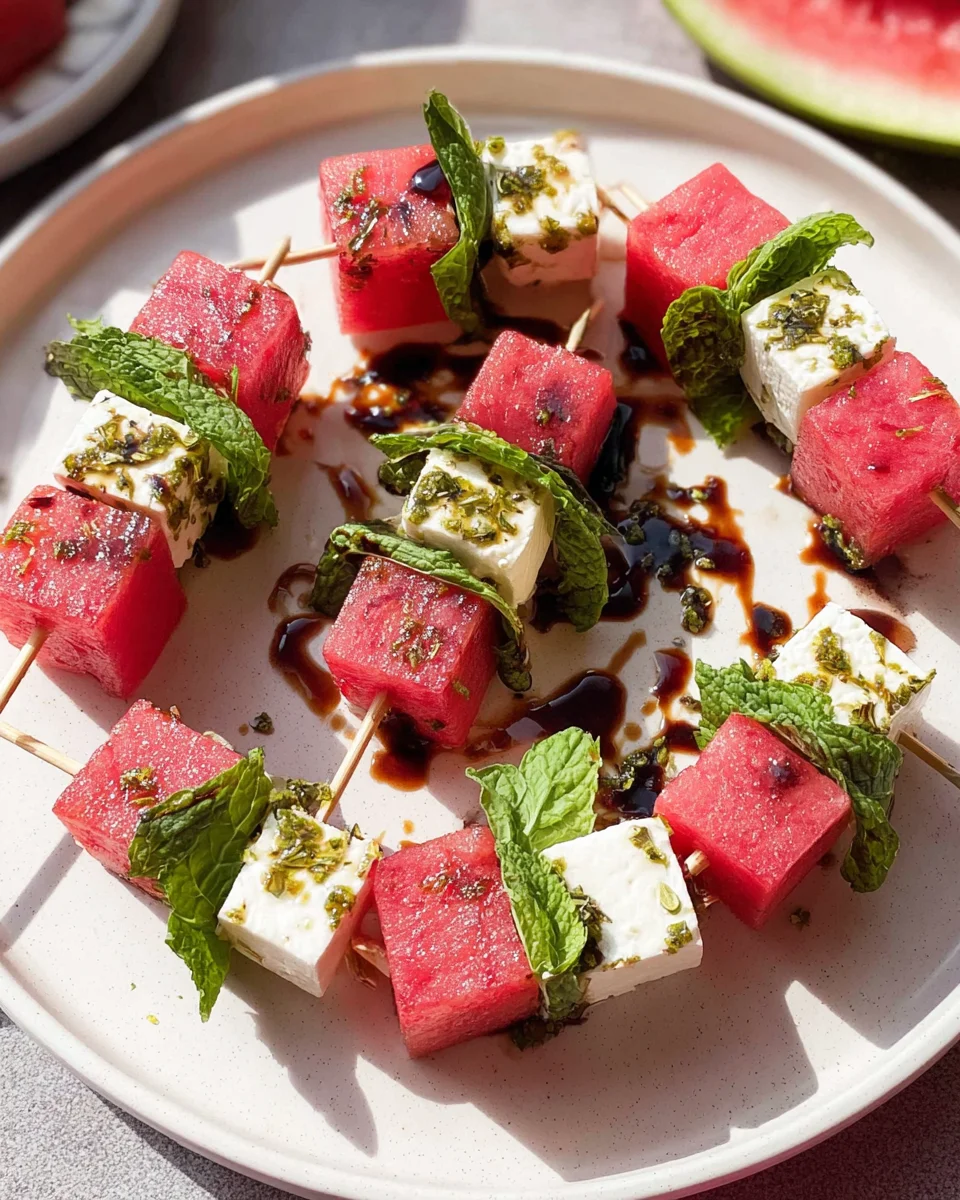 Watermelon-Feta Skewers Watermelon-Feta