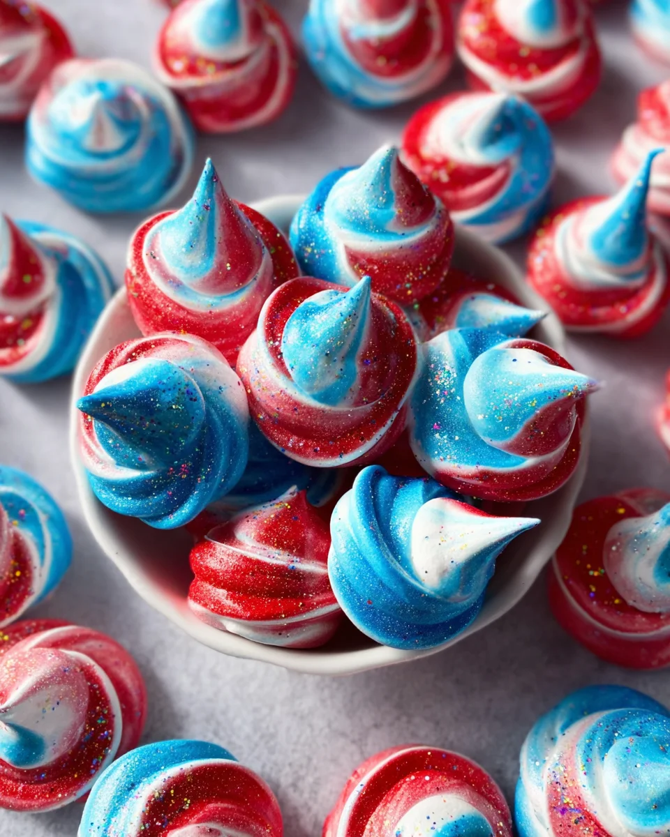 patriotic meringue cookies patriotic