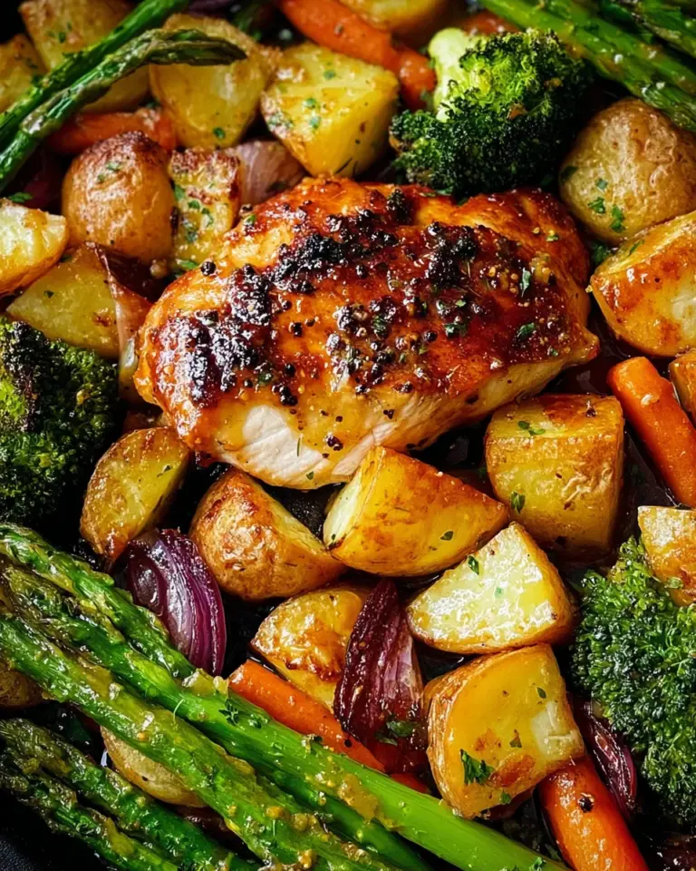 35 Minutes & One Sheet Pan Is All You Need For This Honey Mustard Chicken Recipe