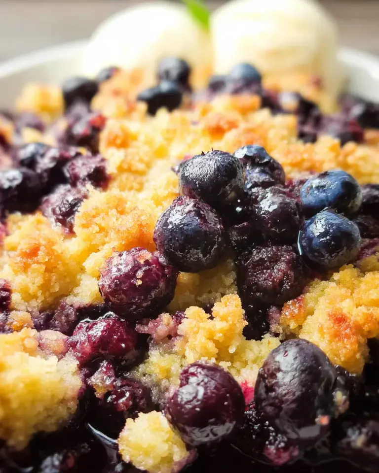 4 Ingredient Blueberry Cobbler