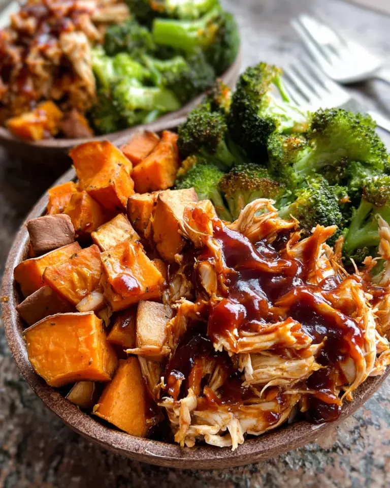 BBQ Chicken & Roasted Sweet Potato Bowls